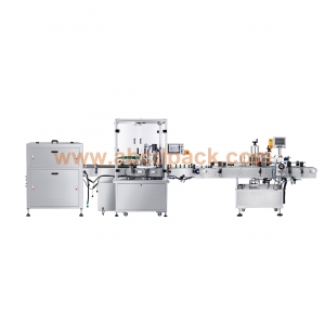 Monoblock filling capping machine and round labeling machine