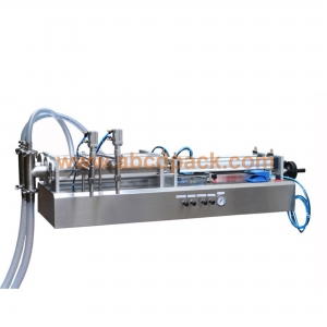 Semi-automatic double-head liquid filling machine