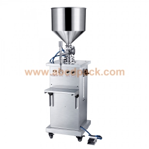 Semi-automatic single head vertical paste filling machine