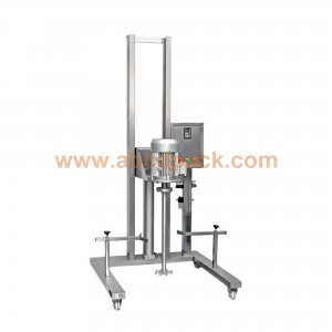 Lifting homogenizing and mixing machine